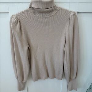 Ann Taylor Taupe Cowl Neck Sweater